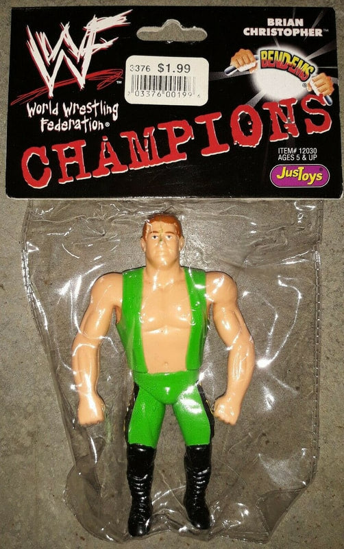 WWF Just Toys Bend-Ems Champions Brian Christoper Action & Toy Figures PWcatalog