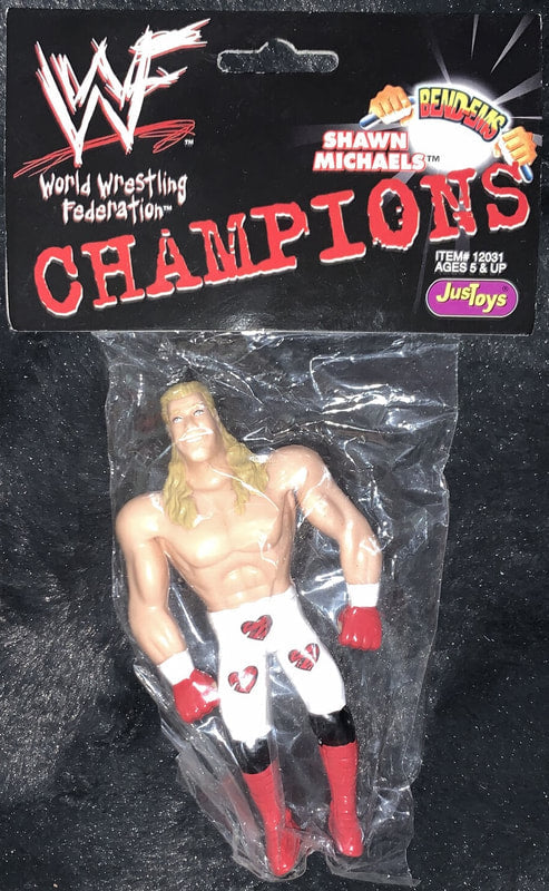 WWF Just Toys Bend-Ems Champions Shawn Michaels Action & Toy Figures PWcatalog