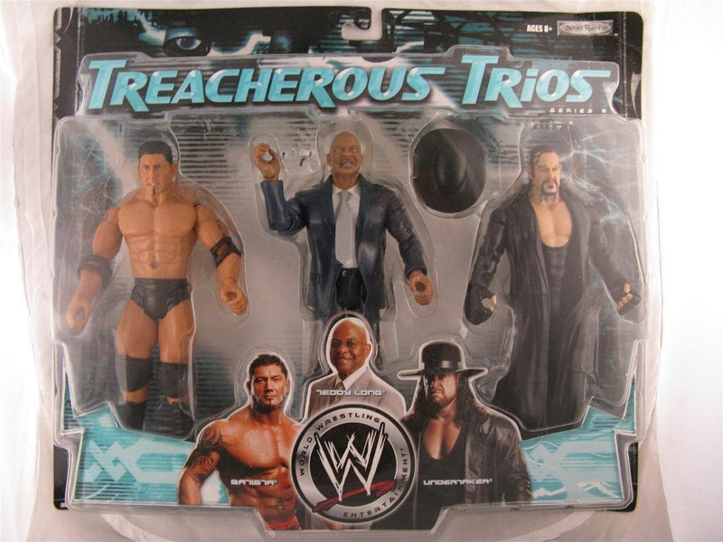 WWE Jakks Pacific Treacherous Trios 6 Batista, Teddy Long & Undertaker Action & Toy Figures PWcatalog