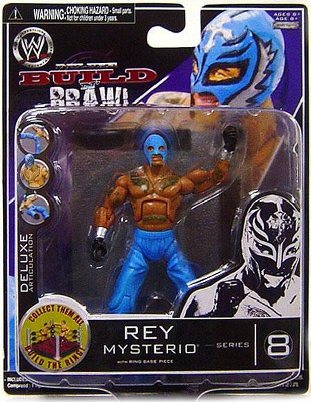 WWE Jakks Pacific Deluxe Build 'N' Brawl 8 Rey Mysterio Action & Toy Figures PWcatalog