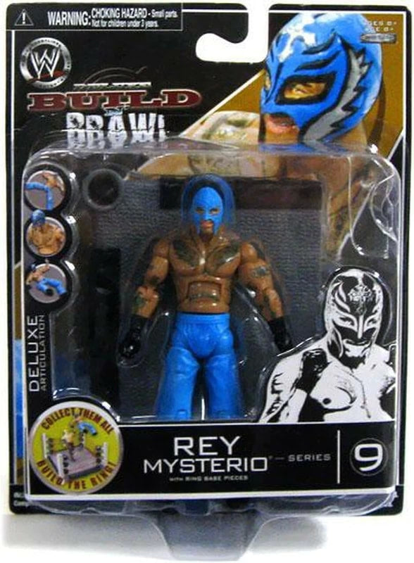 WWE Jakks Pacific Deluxe Build 'N' Brawl 9 Rey Mysterio Action & Toy Figures PWcatalog