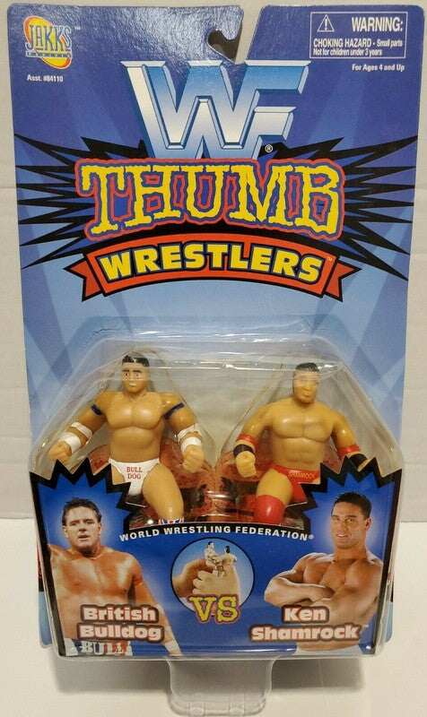 1997 WWF Jakks Pacific Thumb Wrestlers: British Bulldog vs. Ken Shamrock Action & Toy Figures PWcatalog