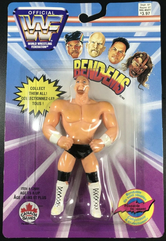 WWF Just Toys Bend-Ems Canadian Stone Cold Steve Austin Action & Toy Figures PWcatalog