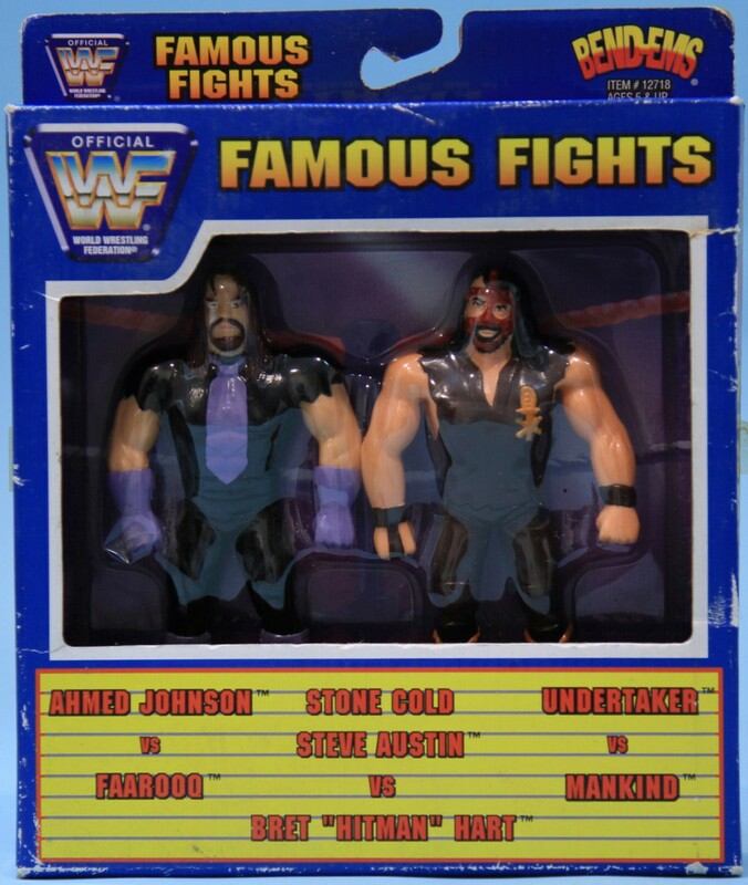 WWF Just Toys Bend-Ems Famous Fights Undertaker vs. Mankind Action & Toy Figures PWcatalog