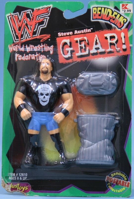 WWF Just Toys Bend-Ems Gear! Steve Austin Action & Toy Figures PWcatalog