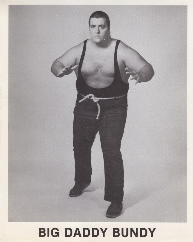 1980's WCCW Big Daddy Bundy vintage Promo Photo PWcatalog