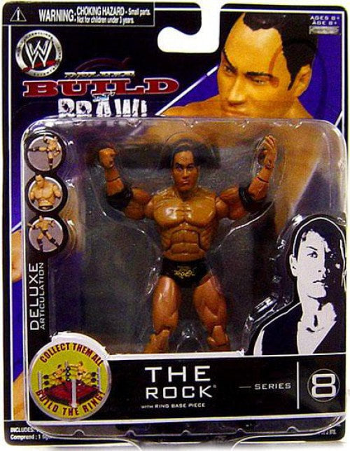 WWE Jakks Pacific Deluxe Build 'N' Brawl 8 The Rock Action & Toy Figures PWcatalog