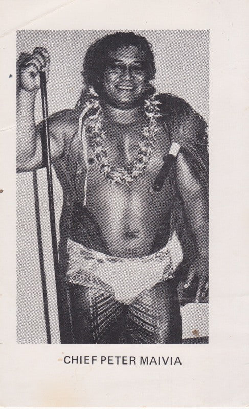 Chief Peter Maivia Boyd Pierce 3.5x5" Promo Photo