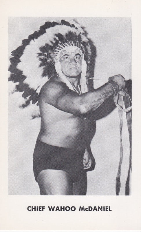 Chief Wahoo McDaniel Boyd Pierce 3.5x5" Promo Photo PWcatalog