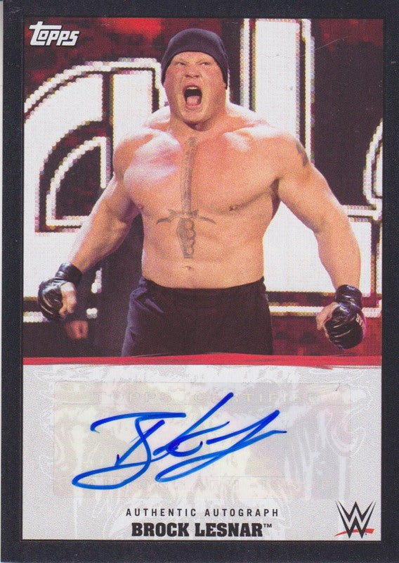 2016 Topps WWE Heritage Brock Lesnar autograph (Walmart exclusive) 2017 approx value:$150 PW Catalog