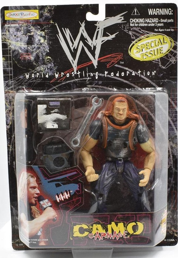 1999 WWF jakks Pacific Camo Carnage Special Issue HHH Action & Toy Figures PWcatalog