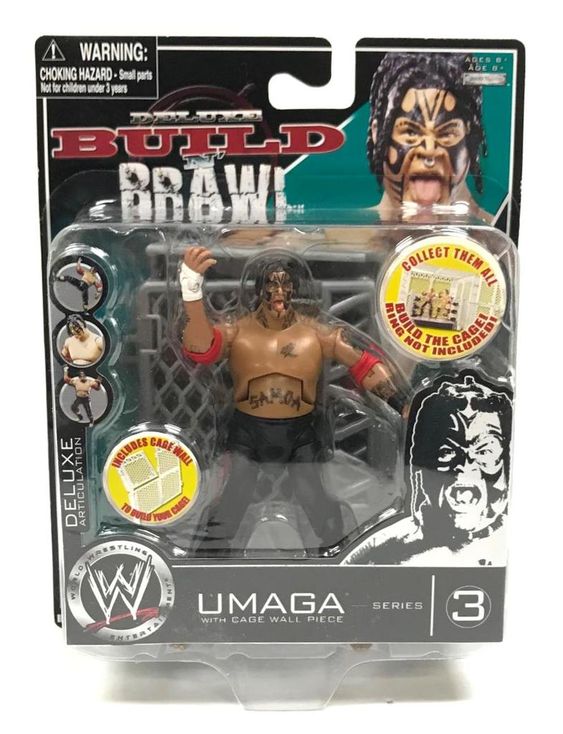 WWE Jakks Pacific Deluxe Build 'N' Brawl 3 Umaga Action & Toy Figures PWcatalog