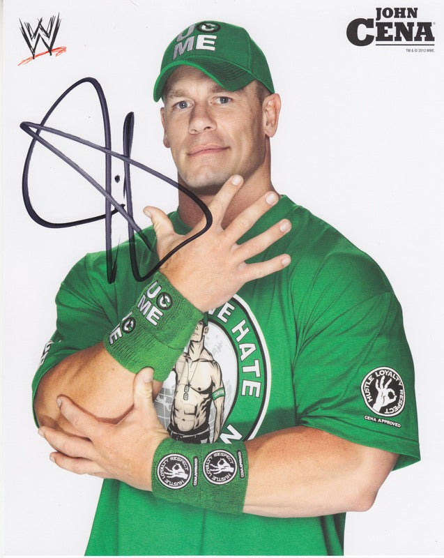 2012 John Cena (signed) WWE Promo Photo PW Catalog