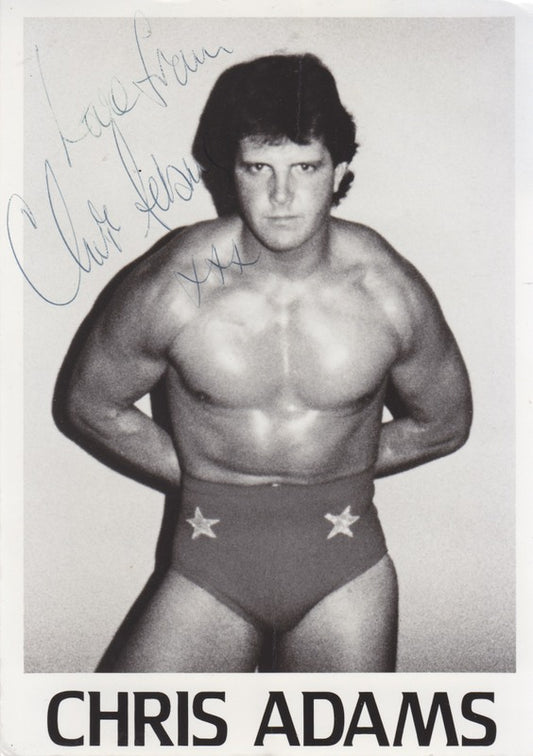 1980s WCCW Chris Adams (Signed) Vintage 5x7 Promo Photo