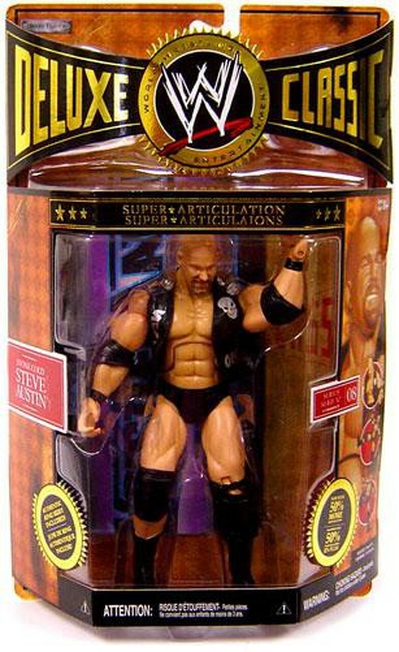 WWE Jakks Pacific Deluxe Classic Superstars 8 Stone Cold Steve Austin Action & Toy Figures PWcatalog