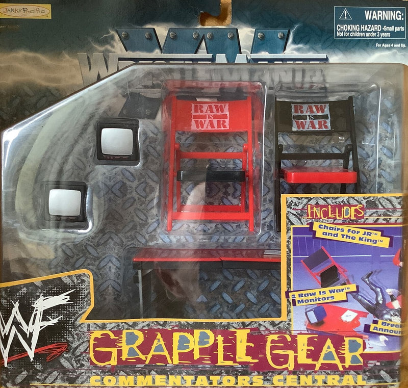 1998 WWF Jakks Pacific Grapple Gear Series 1: Commentator's Central Action & Toy Figures PWcatalog