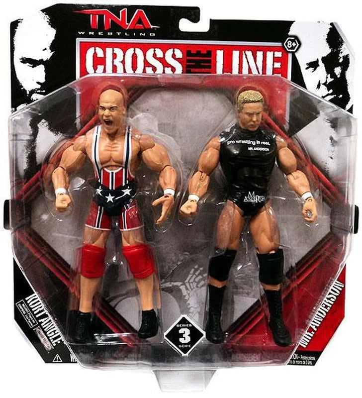 TNA/Impact Wrestling Jakks Pacific Cross the Line 3 Kurt Angle & Mr. Anderson Action & Toy Figures PWcatalog