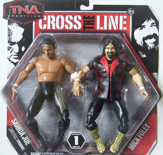 TNA/Impact Wrestling Jakks Pacific Cross the Line 1 Samoa Joe & Mick Foley Action & Toy Figures PWcatalog