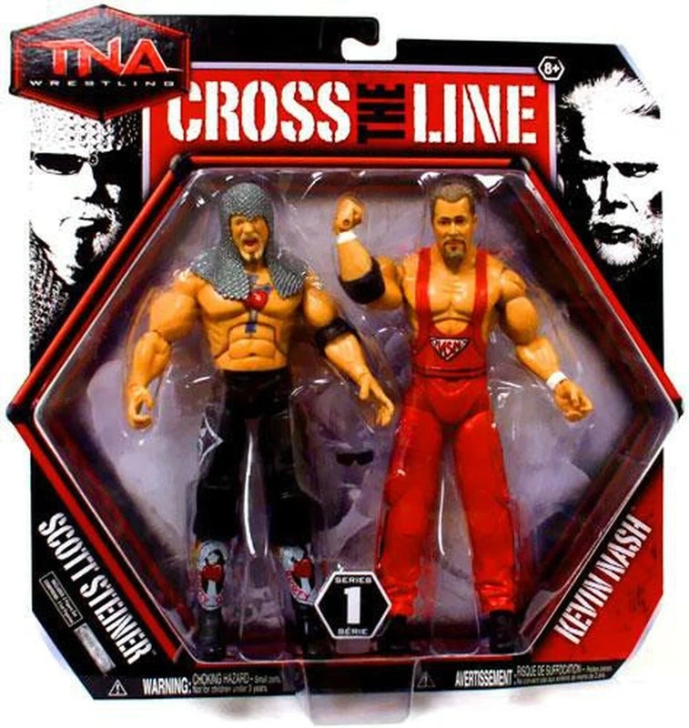 TNA/Impact Wrestling Jakks Pacific Cross the Line 1 Scott Steiner & Kevin Nash Action & Toy Figures PWcatalog
