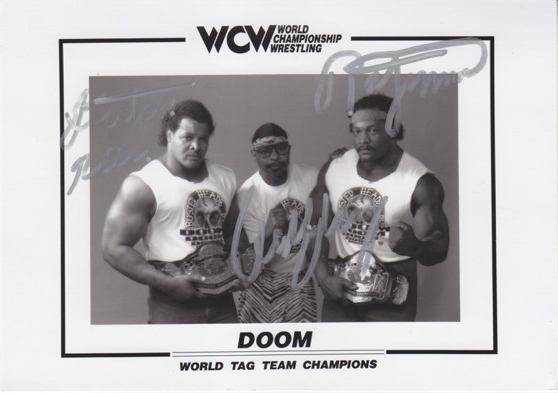 WCW TAG TEAM CHAMPIONS Doom With Teddy Long (signed) 5x7 PW Catalog