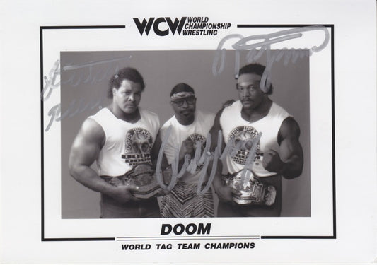 WCW TAG TEAM CHAMPIONS Doom With Teddy Long (signed) 5x7 PW Catalog