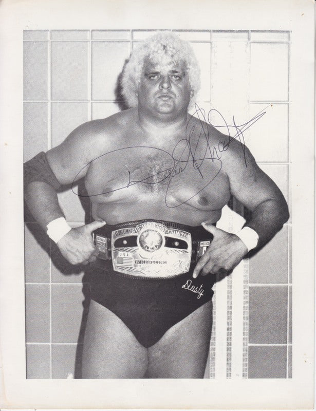 1980's NWA CHAMPION Dusty Rhodes(signed) vintage JCP Promo Photo PWcatalog