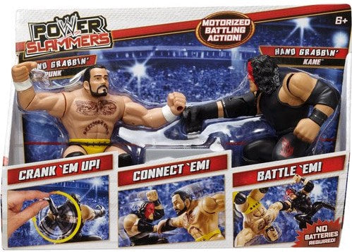 WWE Mattel Power Slammers 3 Hand Grabbin' CM Punk & Hand Grabbin' Kane Action & Toy Figures PWcatalog