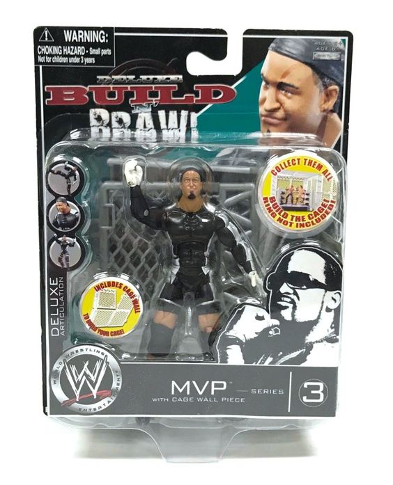 WWE Jakks Pacific Deluxe Build 'N' Brawl 3 MVP Action & Toy Figures PWcatalog