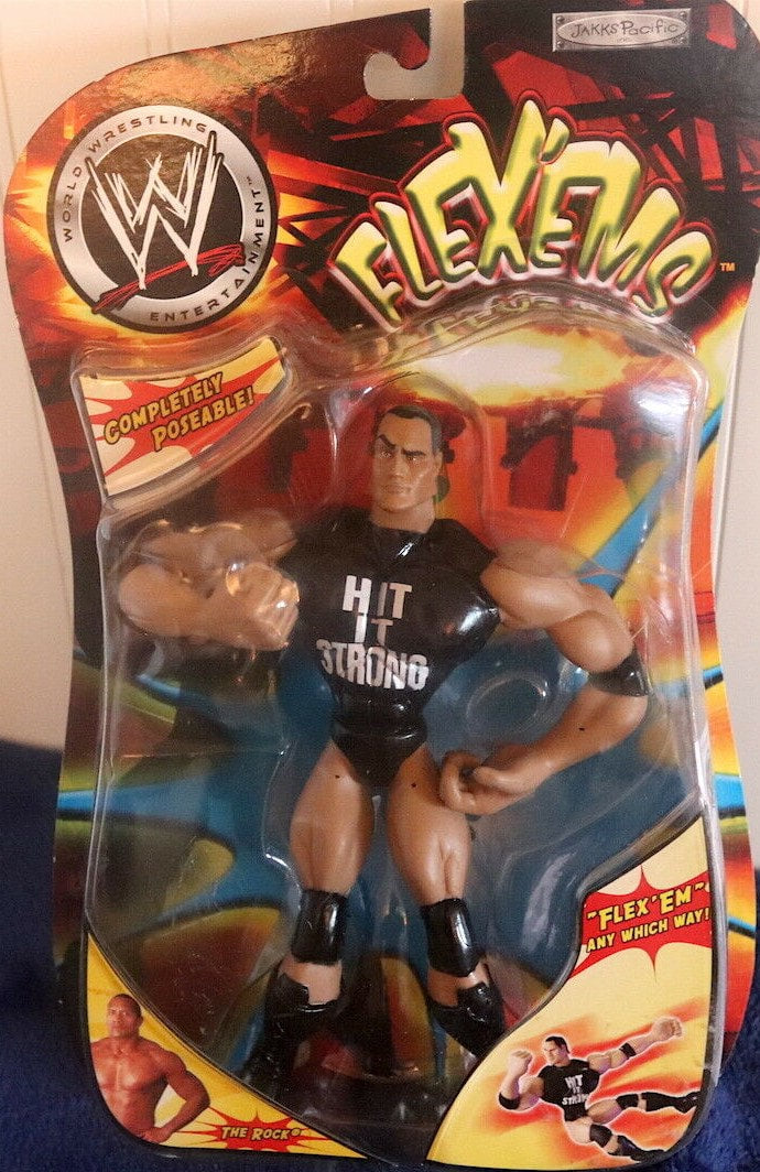 WWE Jakks Pacific Flex 'Ems 3 The Rock Action & Toy Figures PWcatalog