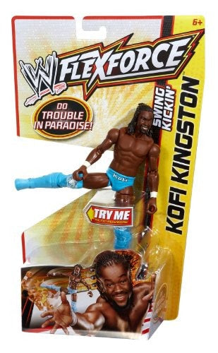 WWE Mattel Flex Force 3 Swing Kickin' Kofi Kingston Action & Toy Figures PWcatalog