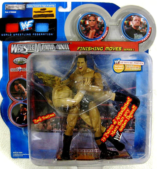 2000 WWF Jakks Pacific Finishing Moves Series 1 "Rock Bottom": The Rock & Triple H Action & Toy Figures PWcatalog