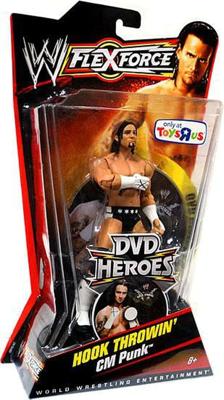 WWE Mattel Flex Force DVD Heroes Hook Throwin' CM Punk Action & Toy Figures PWcatalog