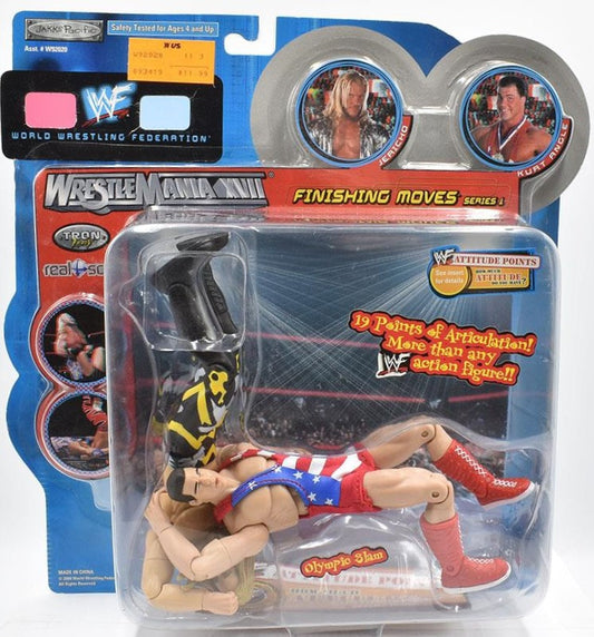 2000 WWF Jakks Pacific Finishing Moves Series 1 "Olympic Slam": Kurt Angle & Chris Jericho Action & Toy Figures PWcatalog
