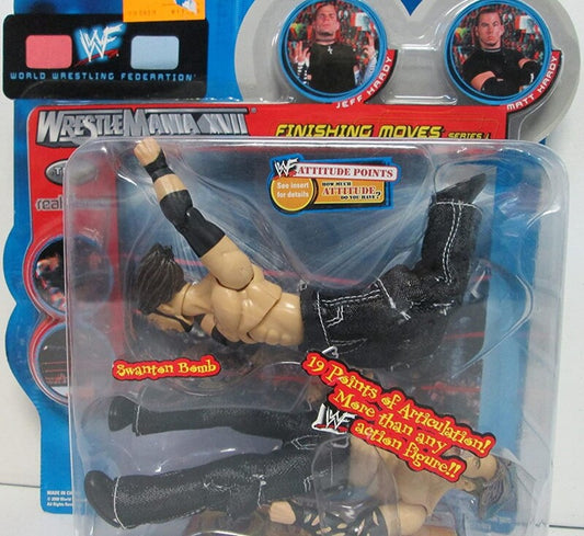 2000 WWF Jakks Pacific Finishing Moves Series 1 "Swanton Bomb": Matt Hardy & Jeff Hardy Action & Toy Figures PWcatalog