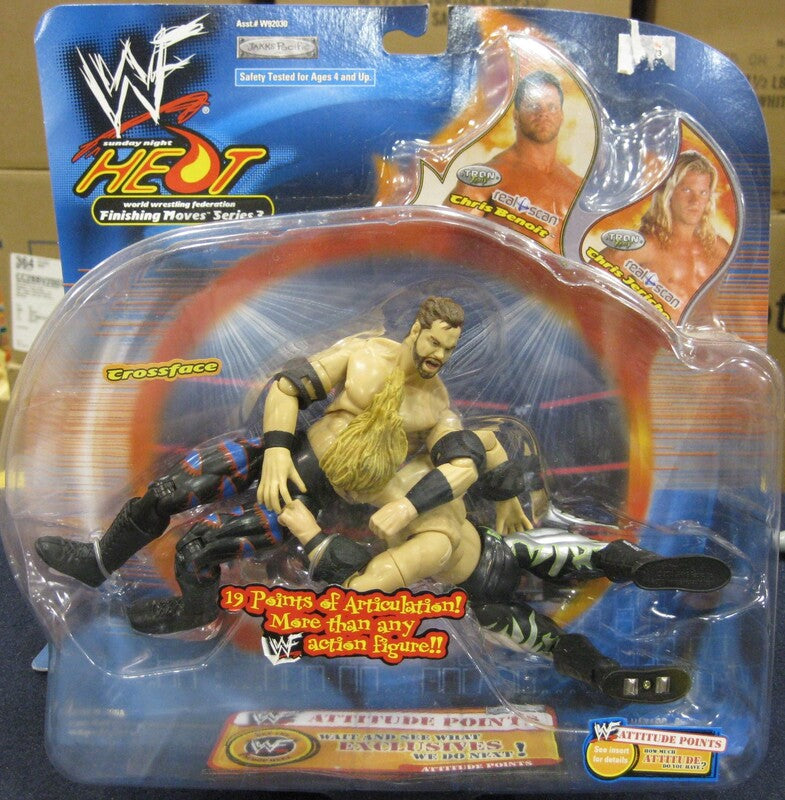 2001 WWF Jakks Pacific Finishing Moves Series 3 "Crossface": Chris Benoit & Chris Jericho Action & Toy Figures PWcatalog
