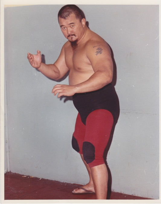 1970s AWA Mr. Fuji Vintage Roy Shire Promotion Color Promo Photo