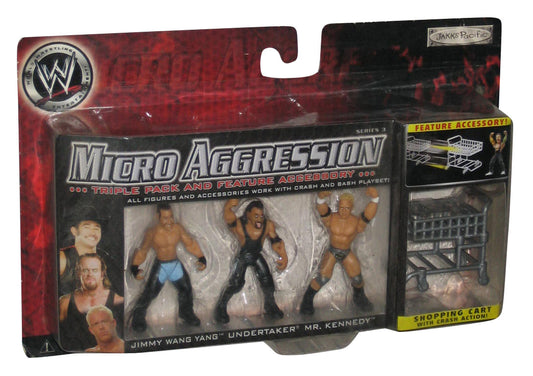 WWE Jakks Pacific Micro Aggression 3 Jimmy Wang Yang, Undertaker & Mr. Kennedy Action & Toy Figures PWcatalog