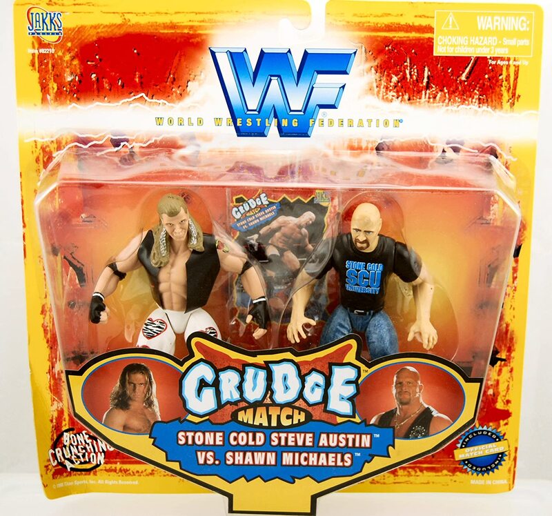 1998 WWF Jakks Pacific Grudge Match: Stone Cold Steve Austin vs. Shawn Michaels Action & Toy Figures PWcatalog