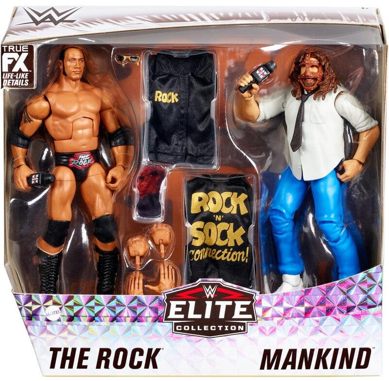 WWE Mattel 2-Packs The Rock & Mankind Action & Toy Figures PWcatalog