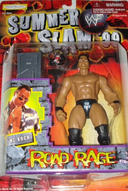 1999 WWF Jakks Pacific SummerSlam '99 "Road Rage" The Rock Action & Toy Figures PWcatalog