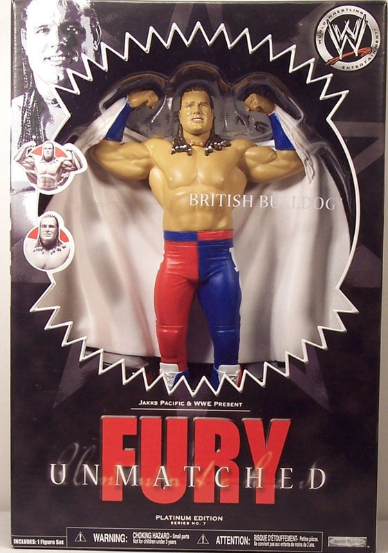 WWE Jakks Pacific Unmatched Fury 7 British Bulldog Action & Toy Figures PWcatalog