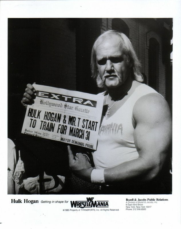 1985 Hulk Hogan Wrestlemania 1 PWcatalog