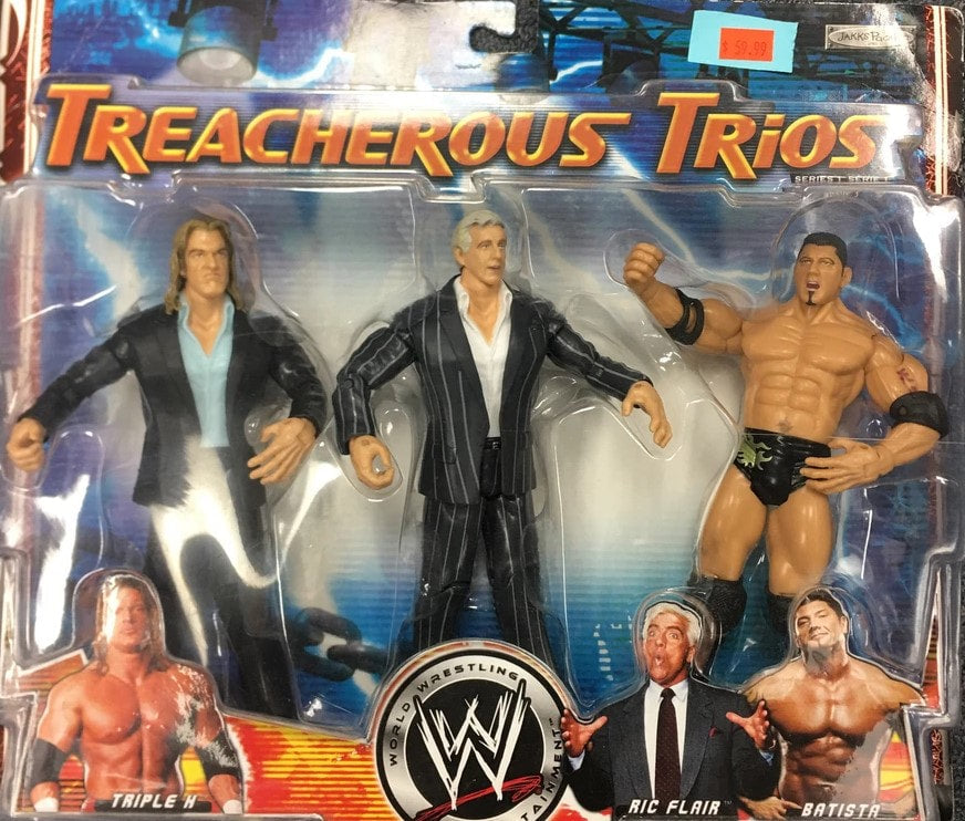 WWE Jakks Pacific Treacherous Trios 1 Triple H, Ric Flair & Batista Action & Toy Figures PWcatalog
