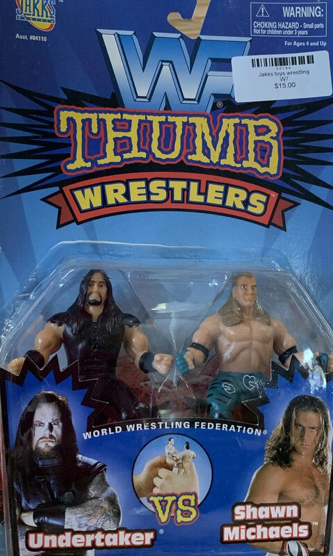 1997 WWF Jakks Pacific Thumb Wrestlers: Undertaker vs. Shawn Michaels Action & Toy Figures PWcatalog