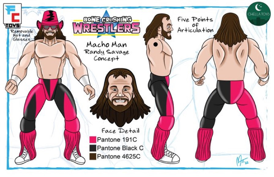FC Toys Bone Crushing Wrestlers 1 Macho Man Randy Savage Action & Toy Figures Pwcatalog