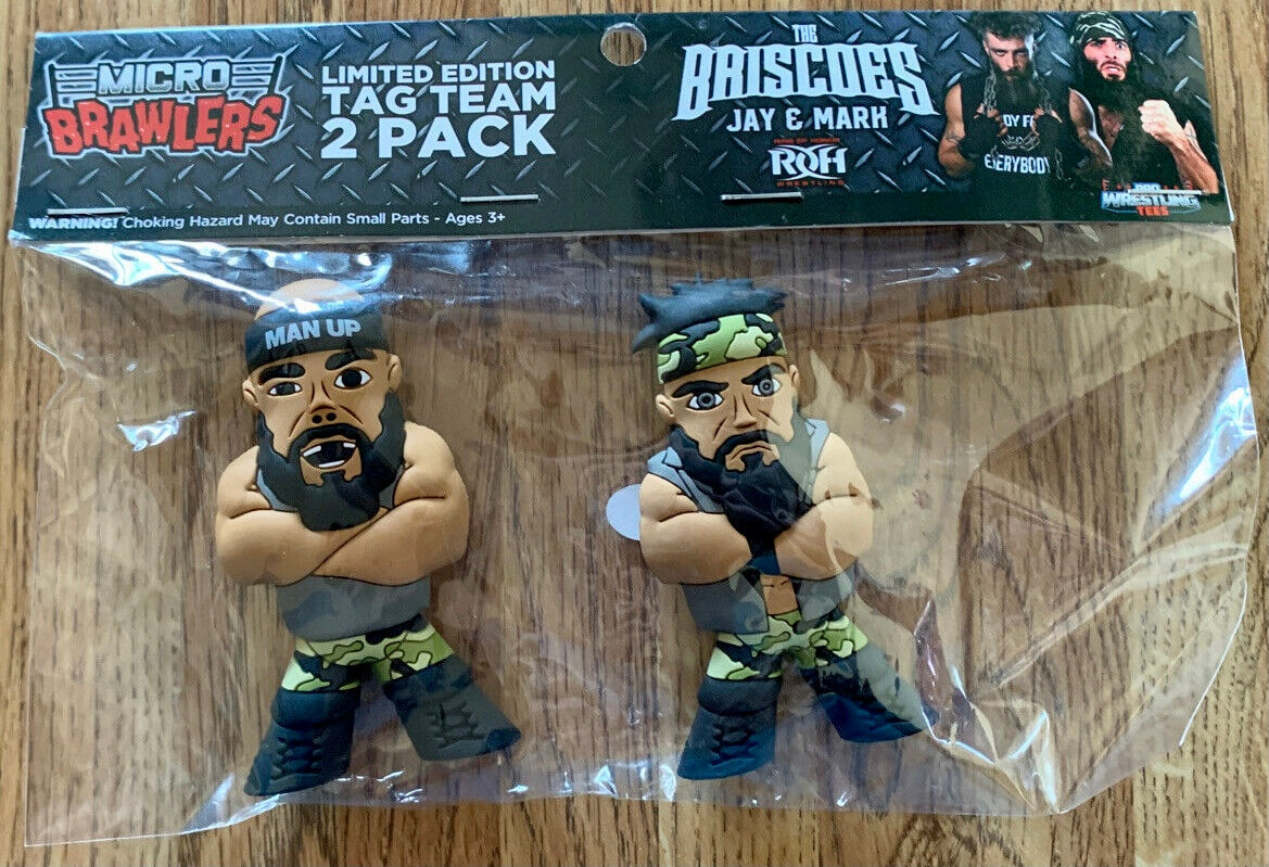 Pro Wrestling Tees Micro Brawlers 1 The Briscoes: Jay Briscoe & Mark Brisco Action & Toy Figures PWcatalog