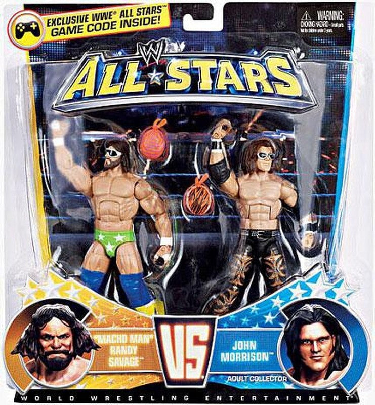 WWE Mattel All-Stars "Macho Man" Randy Savage vs. John Morrison Action & Toy Figures PWcatalog