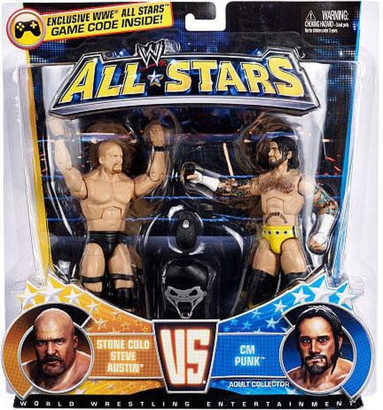 WWE Mattel All-Stars Stone Cold Steve Austin vs. CM Punk Action & Toy Figures PWcatalog