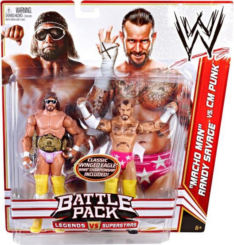WWE Mattel Battle Packs 14 "Macho Man" Randy Savage vs. CM Punk Action & Toy Figures PWcatalog