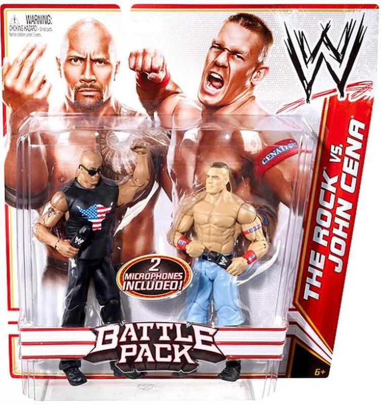 WWE Mattel Battle Packs 15 The Rock vs. John Cena Action & Toy Figures PWcatalog